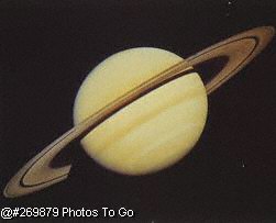 View of saturn and rings